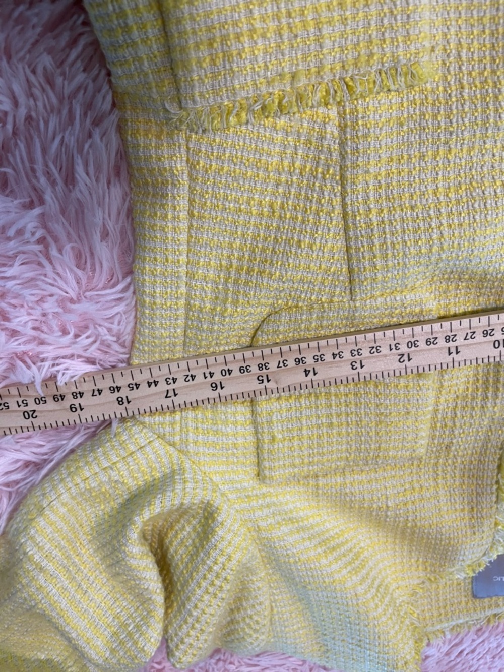 Banana Republic Lemon Yellow Tweed Pocket Blazer - Picture 9 of 10